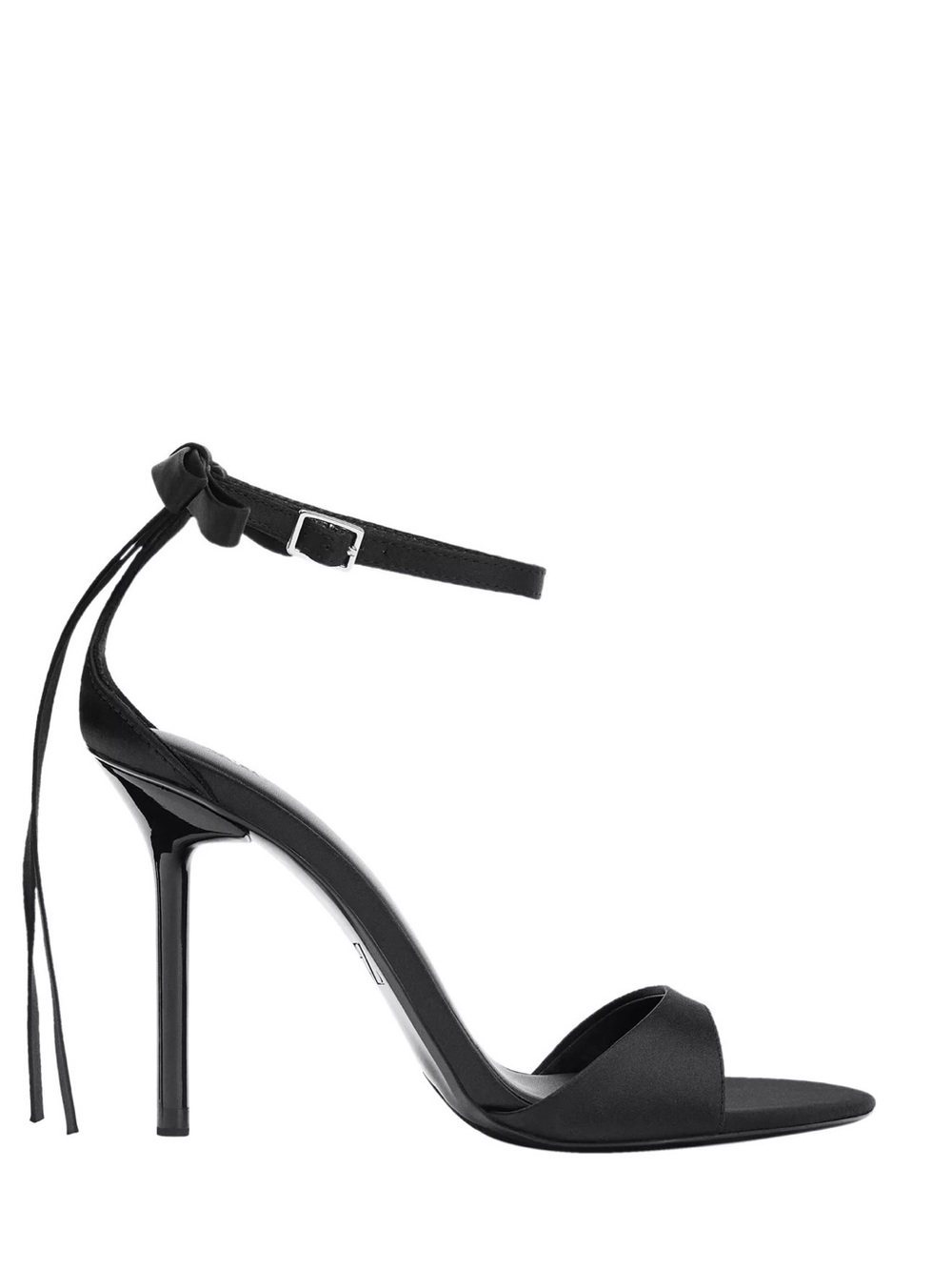 ZARA Black Ankle-Tie Stiletto Sandals